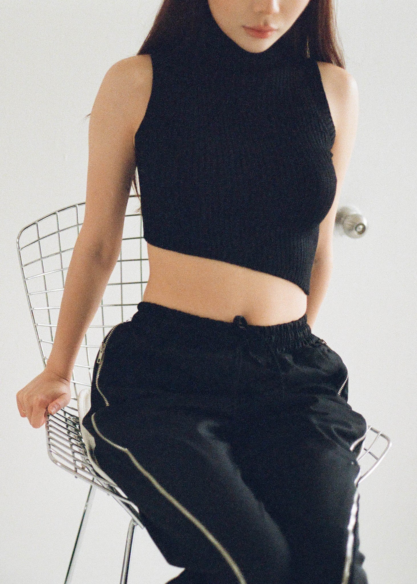 The High Neck Ribbed Top